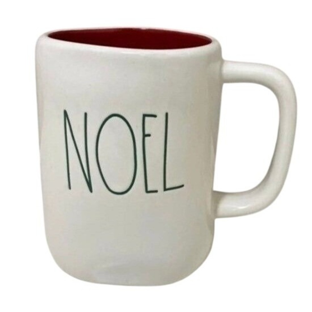 Rae Dunn Mug  "Noel" Ceramic With Red Interior New without tags!
